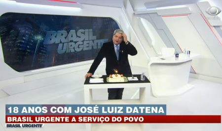 Datena comemora aniversário ao vivo e recorda pavor em estreia na Band