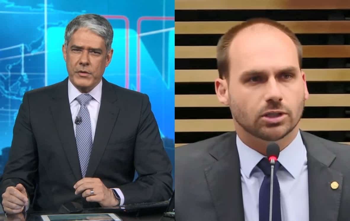 JN causa ao mostrar vídeo de Eduardo Bolsonaro mandando enfiar a máscara “no rabo”