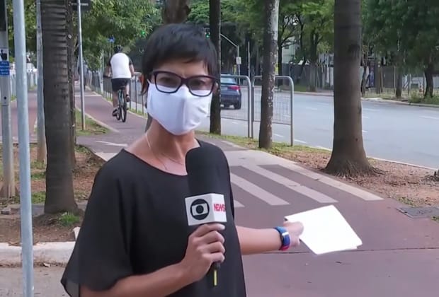Repórter da GloboNews briga com ciclista que invadiu transmissão ao vivo