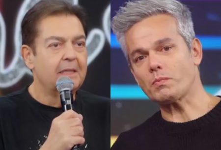 Otaviano Costa e Flávia Alessandra surpreendem Faustão com declaração
