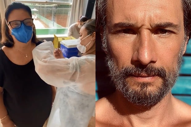 Rodrigo Santoro abre o coração ao ver mãe vacinada contra a Covid-19