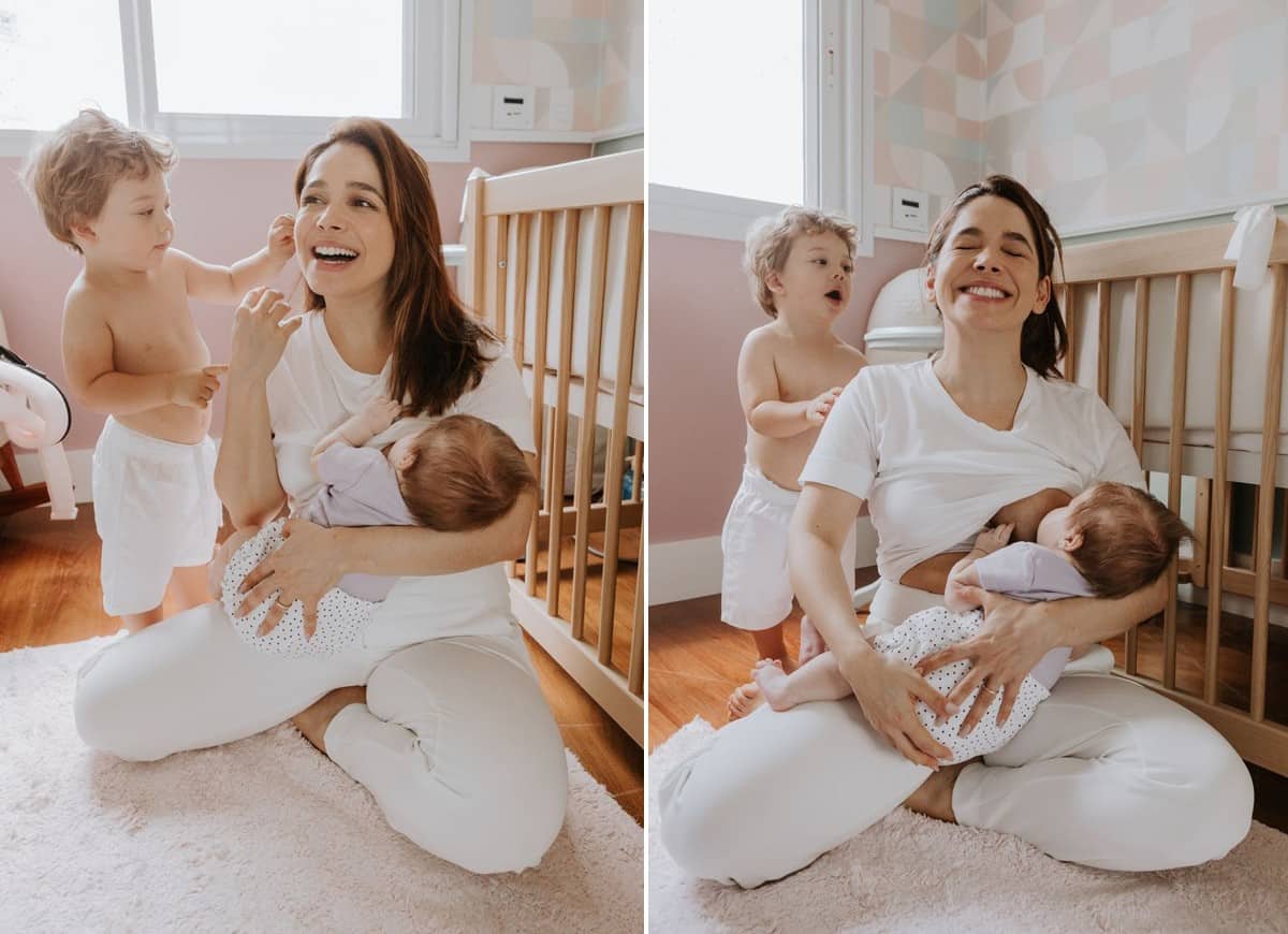 Sabrina Petraglia relata sua rotina com dois bebês durante a quarentena