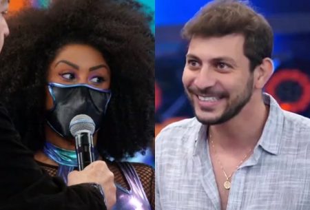 Bailarina do Faustão surpreende ex-BBB Caio com alfinetada no ar