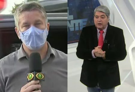 Repórter leva susto e quase é atropelado por viatura ao vivo na Band