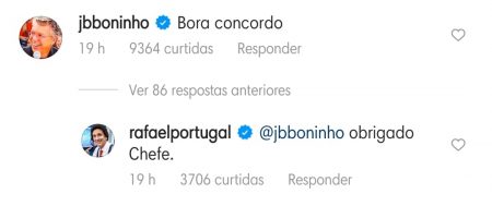 Boninho e Rafael Portugal