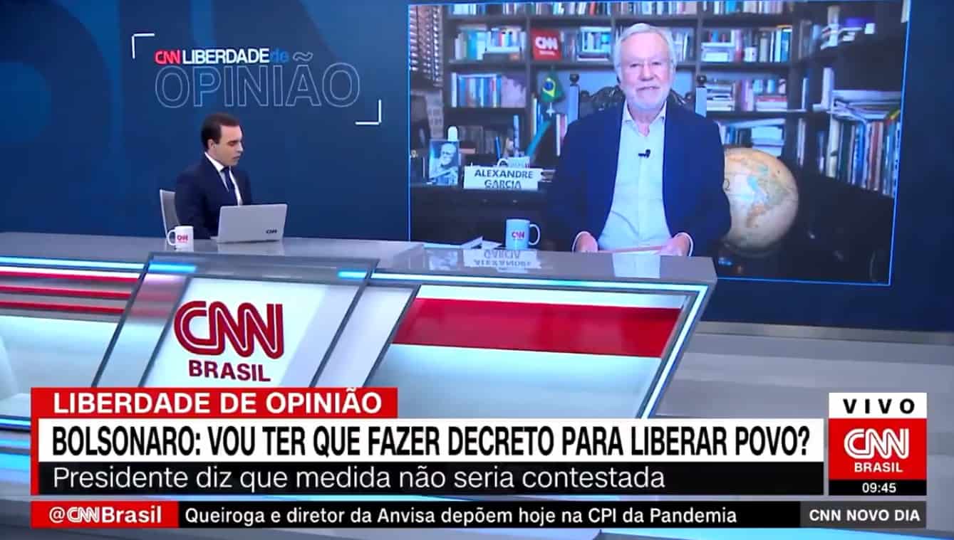 Após atritos, Rafael Colombo e Alexandre Garcia são separados na CNN Brasil