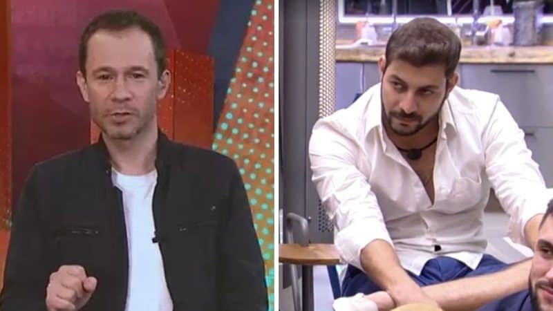 Tiago Leifert revela que vídeo de Caio pedindo torcida de Rodolffo existe e fala de problema técnico