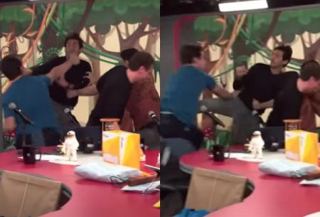 Ex-comentarista da CNN e integrante do Pânico trocam socos ao vivo