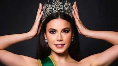 Julia Gama, vice-Miss Universo, é contratada pela Band e vai integrar equipe de Faustão