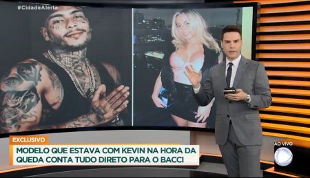 Bacci transforma Cidade Alerta em novela mexicana e sussurra, chora e soluça com morte de MC Kevin