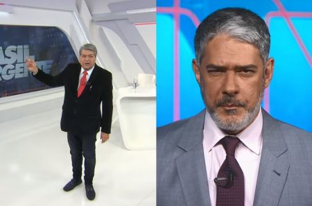 Ao vivo, Datena alfineta William Bonner e dá bronca no Brasil Urgente