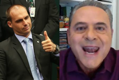 Eduardo Bolsonaro reage contra desabafo de Luís Roberto e alfineta a Globo