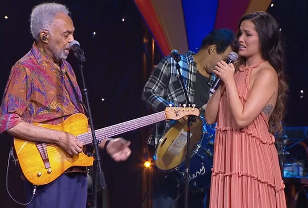 Gilberto Gil não segura as lágrimas ao cantar com Juliette Freire em live
