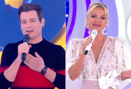 Celso Portiolli e Eliana ostentam mais uma vitória para o SBT sobre a Record