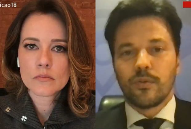 Na GloboNews, Natuza Nery enquadra genro de Silvio Santos após comentário sobre a pandemia