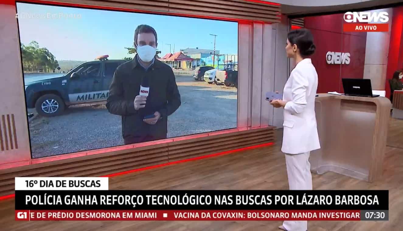 GloboNews confunde público ao apontar “esconderijo de Lázaro Ramos”