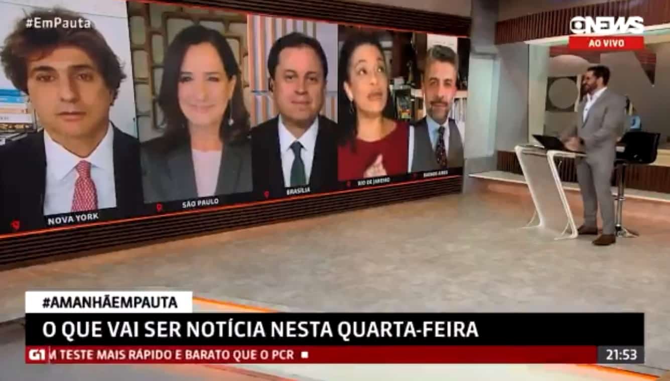Flávia Oliveira comete gafe e Marcelo Cosme toma atitude ao vivo na GloboNews