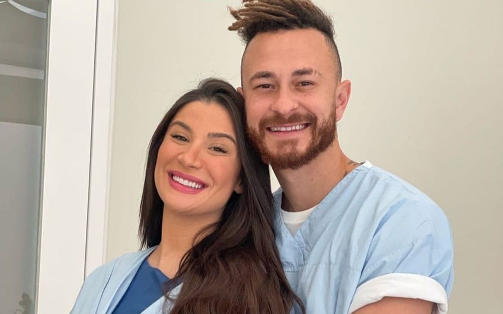 Bianca Andrade e Fred se emocionam em foto fofa do filho recém-nascido