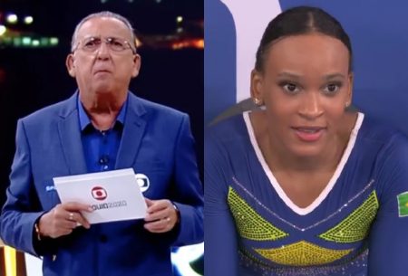 Galvão Bueno chora e fica sem palavras com medalha de Rebeca Andrade
