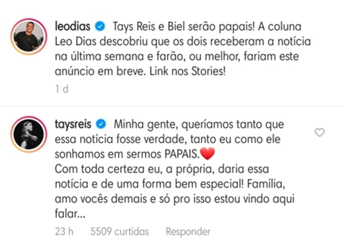 Tays Reis e Biel