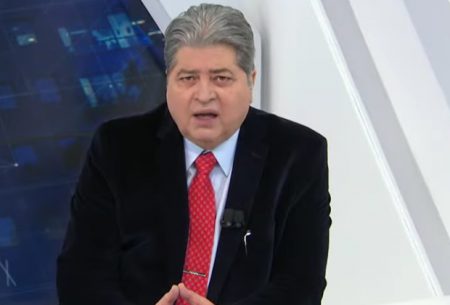 Datena surge abalado e se emociona ao citar morte de namorado de repórter da Band