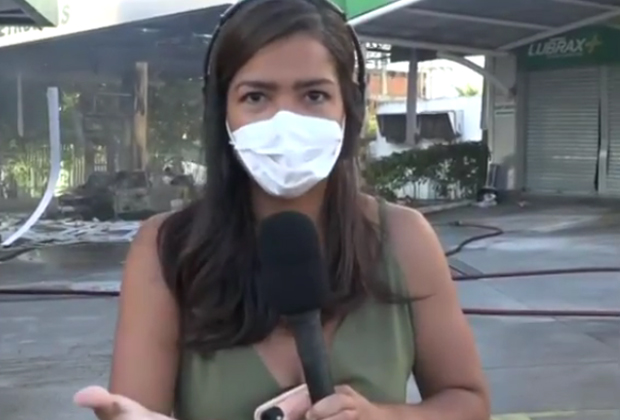 Repórter da Globo acorda com explosão e assume cobertura ao vivo