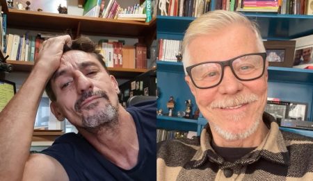Tuca Andrada debocha de Sérgio Reis e recebe comentário de Miguel Falabella