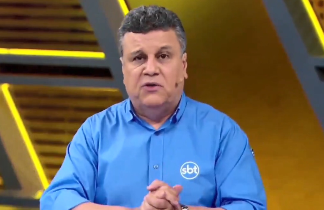 Ao vivo, Téo José defende o SBT após canal perder a Libertadores para a Globo