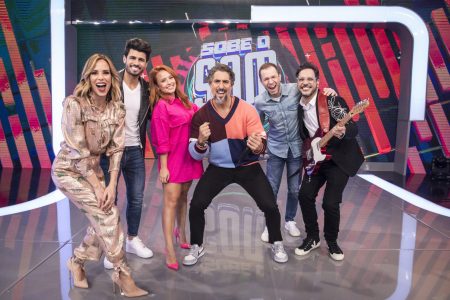 Estreia do Caldeirão com Mion terá Larissa Manoela e Tiago Leifert em disputa