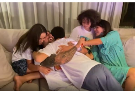 Marcos Mion comemora estreia no Caldeirão, mostra reação da família e agradece repercussão