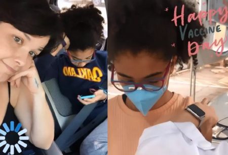 Samara Felippo celebra filha sendo vacinada contra a Covid-19: “Esperança”