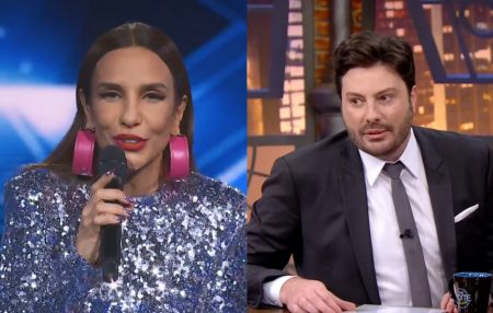 Danilo Gentili provoca a Globo, lança o próprio The Masked Singer e usa Iris Stefanelli de cobaia