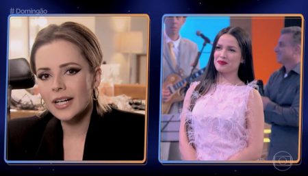 Sandy surpreende Juliette com atitude tomada no Domingão com Huck