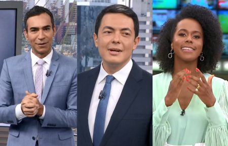 César Tralli se despede do SP1 e aparece ao lado de Maju Coutinho no JH