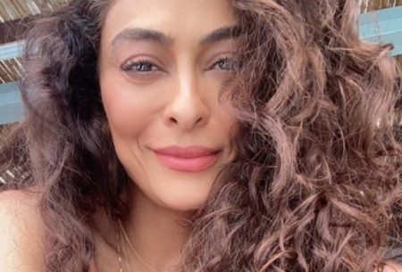 No Pantanal, Juliana Paes se assusta com tempestade e registra momento