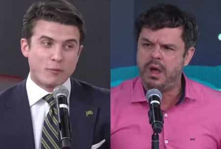 André Marinho e Adrilles brigam ao vivo e fazem Bolsonaro abandonar entrevista