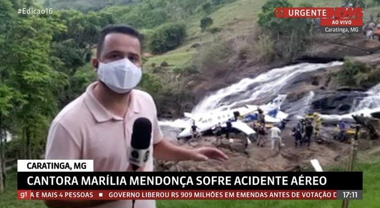 GloboNews mostra o corpo de Marília Mendonça sendo retirado ao vivo e causa polêmica