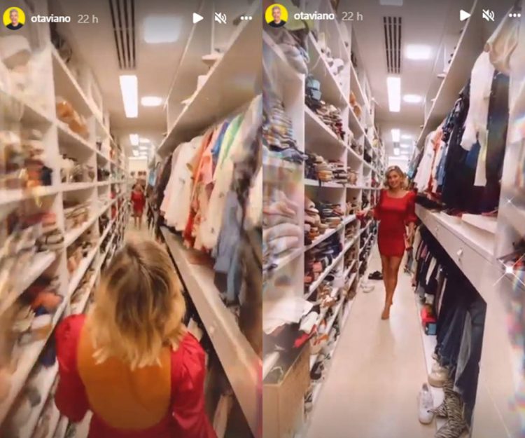 Otaviano Costa mostra closet gigante de Flávia Alessandra e surpreende