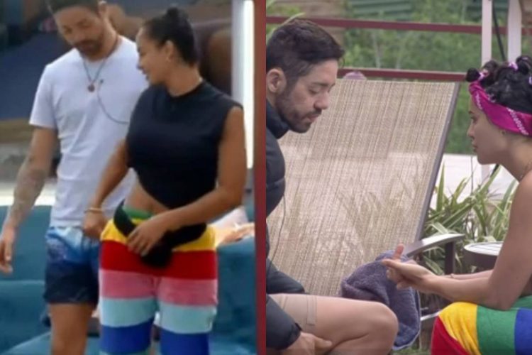 Rico nota que Aline está usando calcinha de Valentina