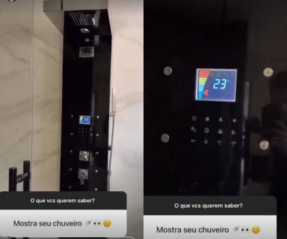 Felipe Neto mostra chuveiro de sua casa que custa R$ 3 mil