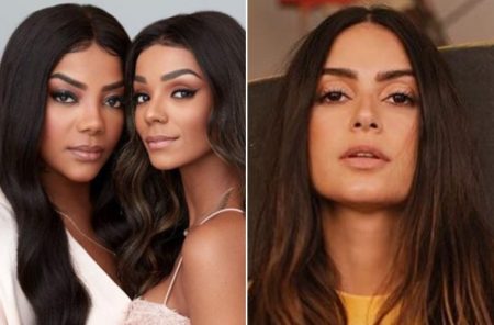 Esposa não gosta de ver Ludmilla beijando Thaila Ayala em filme e reage