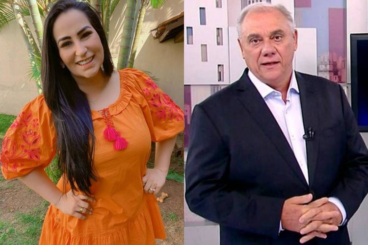 Fabíola Gadelha e Marcelo Rezende trabalharam juntos na Record TV
