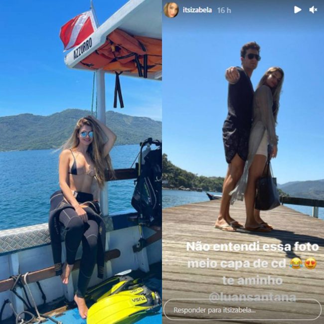 Luan Santana e Izabela Cunha curtem Angra dos Reis em clima de romance