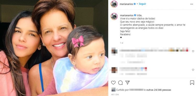 Mariana Rios surge em clique raro com a mãe, Adriana, e impressiona os fãs