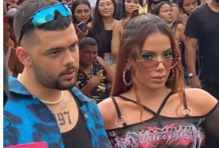 Anitta e Pedro Sampaio causam tumulto em gravação de clipe em Belém