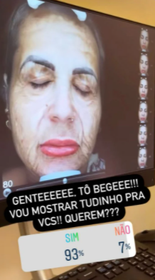 Deolane Bezerra choca ao se ver com 80 anos em simulação 