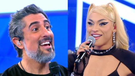 Pabllo Vittar dá em cima de Marcos Mion, que fica sem graça na Globo