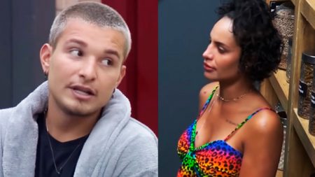 A Fazenda 2021: MC Gui repara nos seios de Aline Mineiro e causa nova polêmica