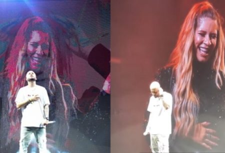 Kevinho homenageia Marília Mendonça durante show