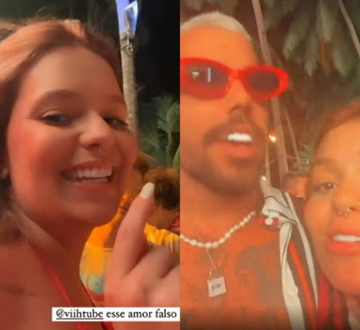 Viih Tube se declara para Lipe Ribeiro após beijar o influencer na festa de Gkay